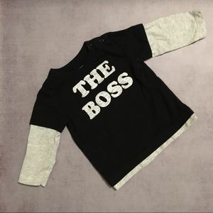 “The Boss” long sleeve layered tee
